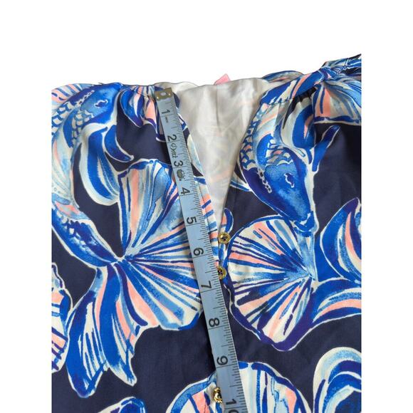 Lilly Pulitzer Twilight Blue Black Resort Scale Up Brynle Mini Dress Size XS - Picture 11 of 12